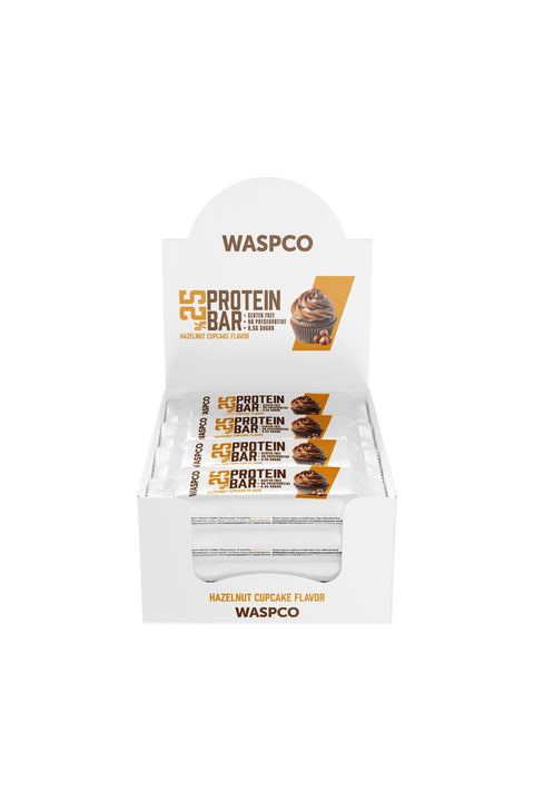 Bitter Çikolata Kaplı Fındıklı Cupcake Aromalı Protein Bar 36G x 12 Adet