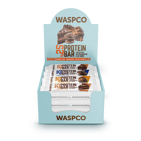 Bitter Çikolata Kaplı Protein Bar Karma Kutu 36g x 12 Adet (3 Çeşit)