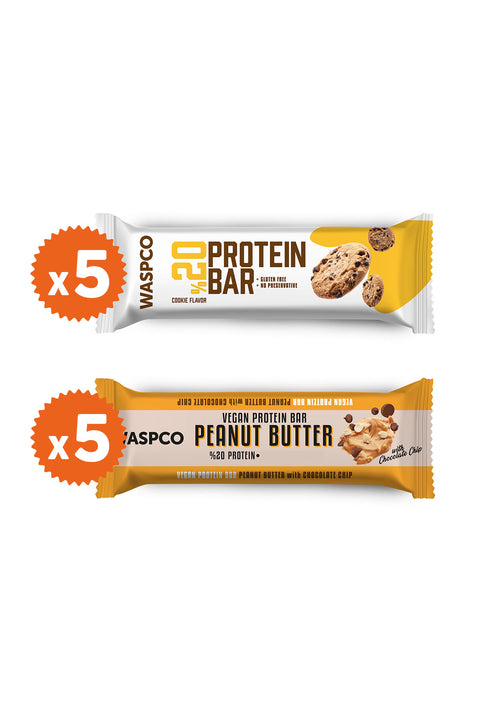 Protein Bar Best Seller Paket Kurabiye ve Fıstık Ezmeli 10 Adet (2 Çeşit)