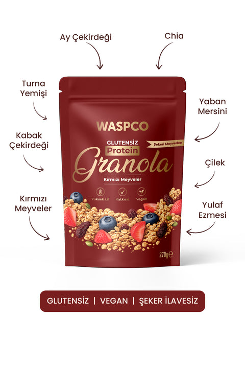 Granola - Kırmızı Meyveler 270 g + Fındık & Kakao 200 g