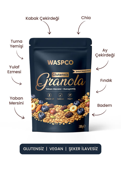 Granola - Fındık & Kakao 200 g + Yaban Mersini & Kuruyemiş 200 g