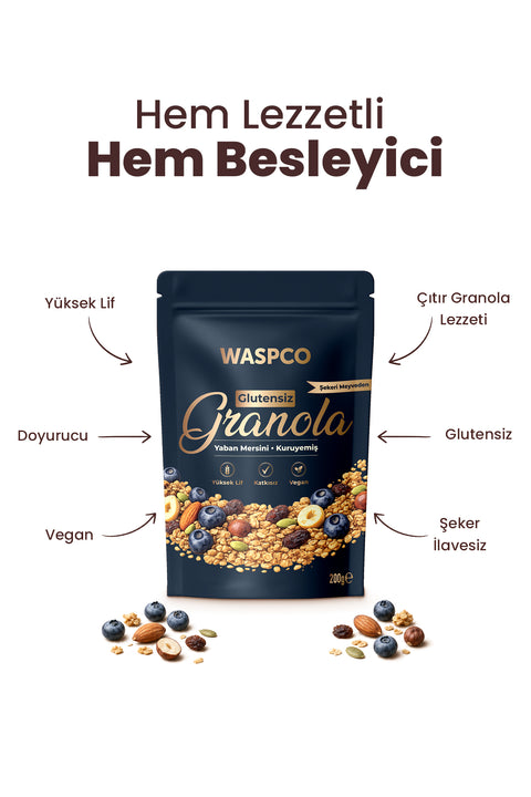 Granola - Yaban Mersini & Kuruyemiş 200 g x 3